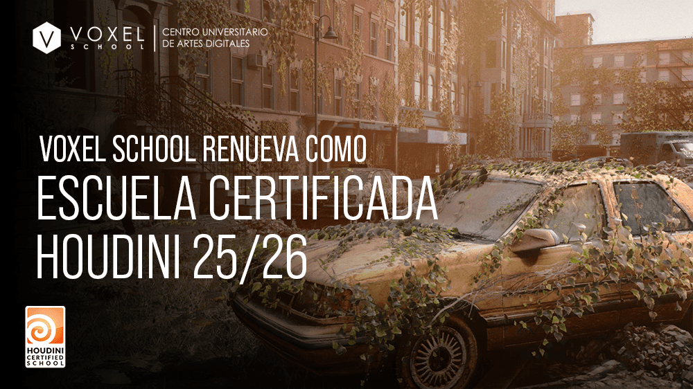 Voxel School elegida Escuela certificada Houdini para el curso 25/26