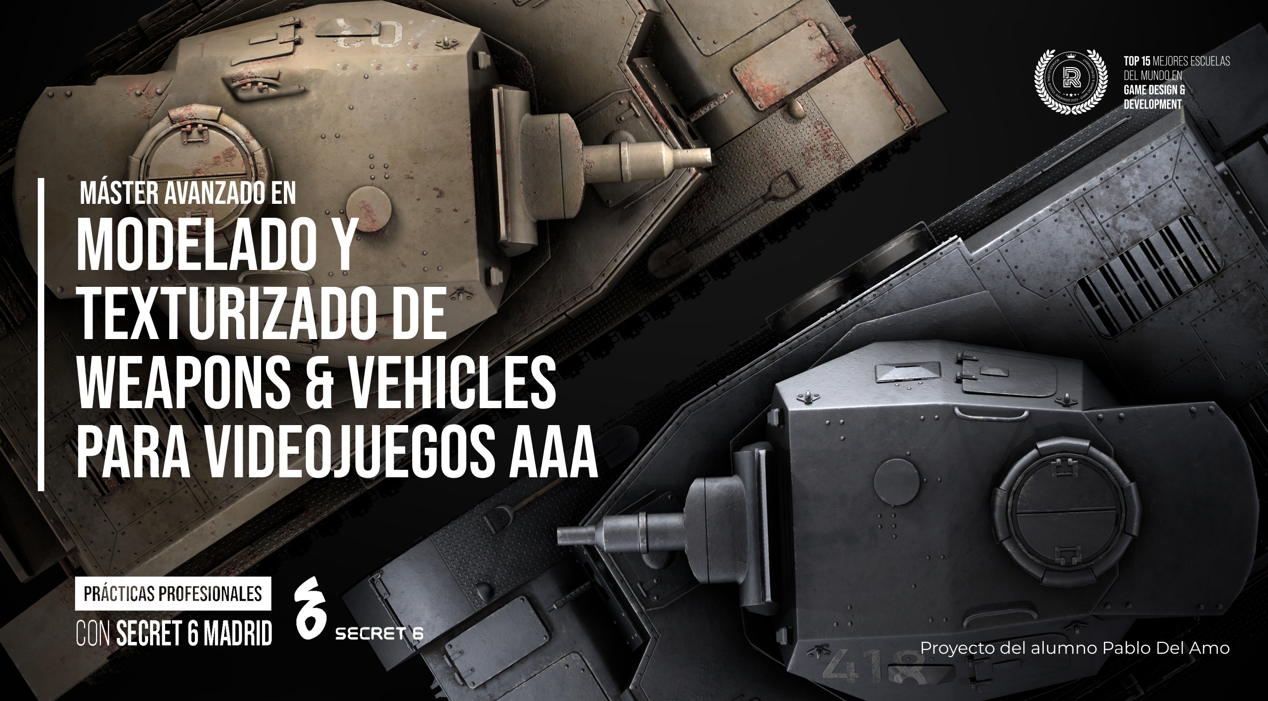 Máster Avanzado en Modelado y Texturizado de Weapons & Vehicles para Videojuegos AAA